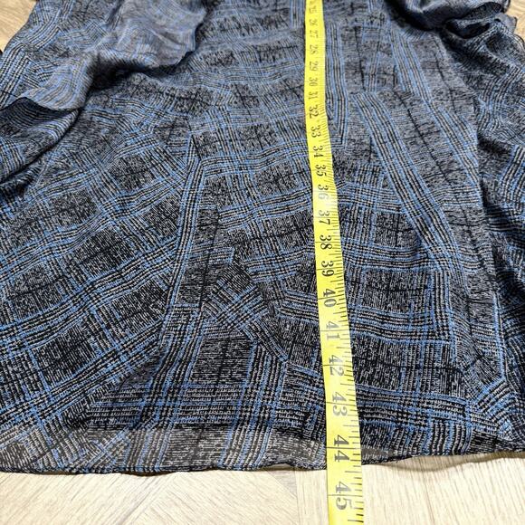 NWT Tibi 100% Silk Ruffle Dress Women's Size 0 S Black Blue Whimsical - Picture 9 of 11